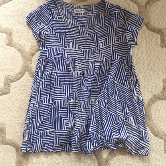 Blue Geometric American Apparel Smock Dress (XS/S) - Picture 10 of 10